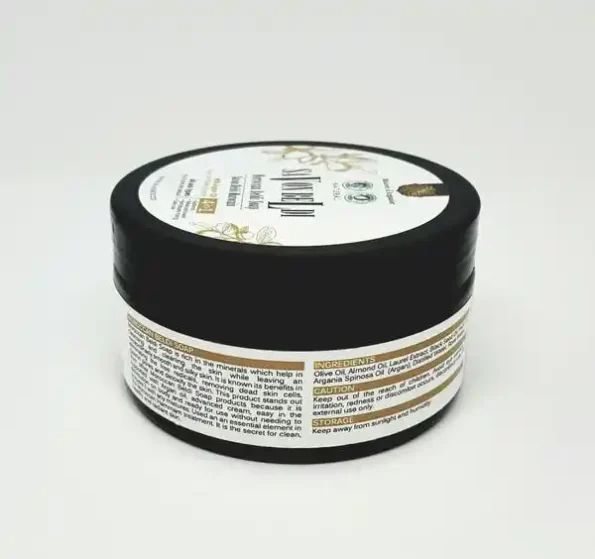 Sleek Back View: JoodBeauty Black Soap With Argan Oil Bottle